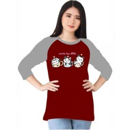 Women's Raglan T-Shirt Women's Raglan T-Shirt Cat coffee DTF / Raglan T-Shirt 3 Sleeve/4, / Model T-