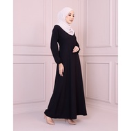 JUBAH WANITA MUSLIMAH MODEN LASANI (PATTERN TERKINI VIRAL) PLAIN+COMOCREPE