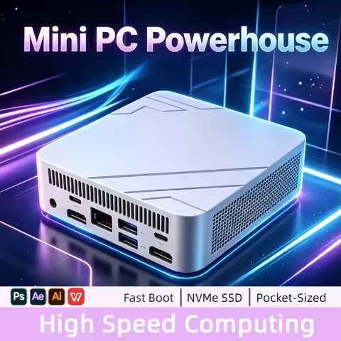 2026 N150 Mini Computer 16GB DDR4 512GB M.2 NVMe SSD 3x 4K 60Hz DP WiFi6 BT5.2 Silent Fanless Home O