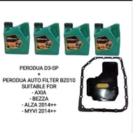 Perodua D3-SP 1L Auto OIL Axia Bezza 1.0/1.3 Auto Transmission Filter With Metal Gasket 35303-BZ010