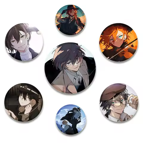 Anime Character Osamu Dazai/Akiko Yosano/Atsushi Nakajima/Kyouka Izumi Pin Tinplate Badge Custom Bro
