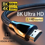 HDMI-Compatible 2.1 Cable Ultra High-speed 8K/60Hz 4K/120Hz For Xiaomi Mi XBox PS5 HDR10+ Dolby Vision 48Gbps HDMI-Compatible 8K