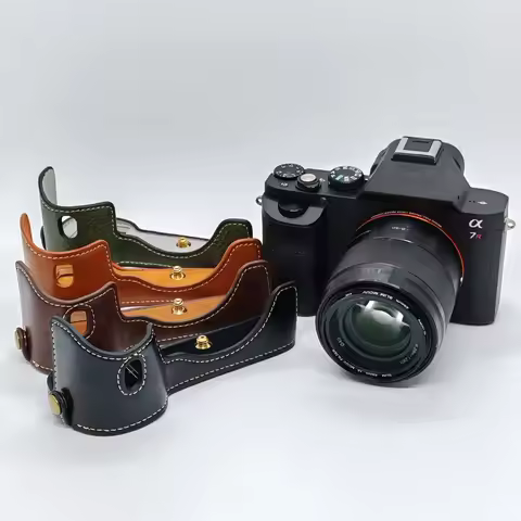 Leather Protect Half Case Grip for Sony Alpha A7 A7S A7R First Version Camera