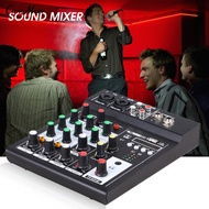 M4U Sound Console Professional Stereo 4-way USB Audio DJ Mixer Sound Card Reverberation for Karaoke