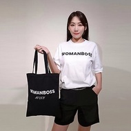 AVVJOY | WOMANBOSS 標語T 恤 + 黑色時尚環保購物袋