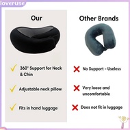 /LO/ Memory Foam Travel Pillow Supportive Travel Neck Pillow 360 Degree Support Memory Foam Travel Neck Pillow with Adjustable Fastener Tape Comfy U-shaped for Southeast