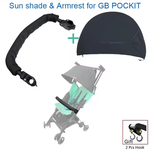 1:1 Stroller Accessories Armrest For GB Pockit plus Handrail Sun Shade Hook For Goodbaby Pockit+