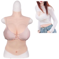 XSWL Half-Body Silicone Breast Forms Realistic C-G Cup Drag Queen Breastplate for Crossdresser Fake