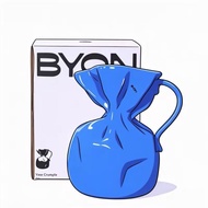 Single BYON Swedish Designer Style Crumple vase Irregular Pleated Ceramic vase Flower Arrangement