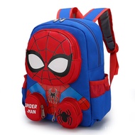 YQ5 Disney Spiderman Backpacks Super Heroes Student School Bag Cartoon 3d Stereo Kindergarten Backpack Children's Travel
