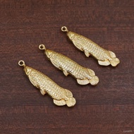 Zinan Palace Over The Furnace Consecrated Brass Golden Arowana Keychain Pendant Money Car Small Fish