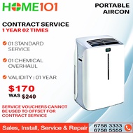 Portable Aircon Contract Servicing -  1x Standard Servicing + 1x Chemical Servicing