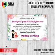 Pregnancy Thanksgiving Label Stickers 4 Months - 7 Months