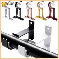 SUER Curtain Rod Bracket, Aluminum Alloy Thicken Hanger Hook,  Crossbar Single Hang Furniture Hardware Rod Support Clamp