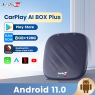 Carlinkit กล่องอะแดปเตอร์เครื่องเล่นไร้สาย CarPlay Ai Box Plus Android 12 8G+128G Qualcomm 6125 8 Core Netflix IPTV 4G LTE