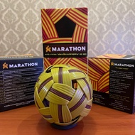 ISO 9001 Brown Striped Marathon Takraw Ball MT 301 Black Box Imported