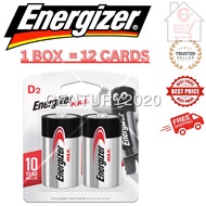 ENERGIZER D Size Battery Alkaline Battery E95BP2G 2pcs/pack 1 BOX