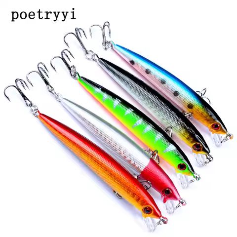 1pc High Quality Minnow Fishing Lures 90mm 11g Crankbait Fishing Wobblers 3D Eyes Artificial Hard pe