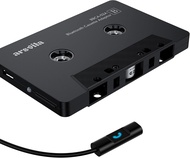 Arsvita Bluetooth 5.0 CASSETTE TO AUX Adapter สำหรับรถยนต์ tene Audio ADAPTER แฮนด์ฟรี สีดำชาร์โคล