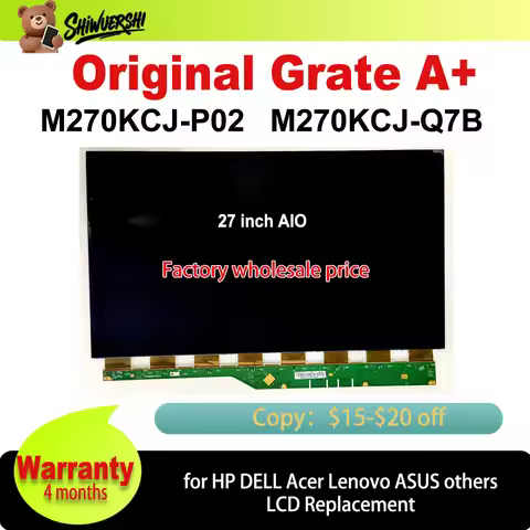 Original New A+ 27'' Only LCD Glass Screen Display M270KCJ-P02 M270KCJ P02 M270KCJ-Q7B M270KCJ Q7B M