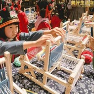 織布機手工編織兒童製作diy玩具女孩材料角幼兒園區幼兒園木製區
