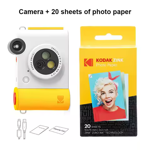 in Stock Kodak Smile+ Instant Camera Portable Photo Printer With All-in-One Camera ZINK Inkless Prin