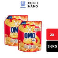 Combo 2 túi Nước giặt OMO Matic  túi 3.6/3.9/4.1kg (bao bì tùy lô nhập hàng)