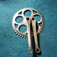Old onthel bicycle crank gear crank fixie crank basikal
