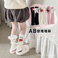 Children's Foot Sock Spring and Autumn Pile Style Foot Sock Cartoon Girl Sweet Princess Style