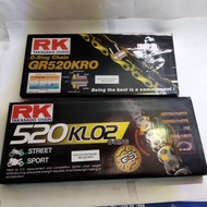 RK 520 KLO2 CHAIN // GR O-RING KRO & GS O-RING KLO2 CHAIN 520-120L (GOLD COLOUR) (100% ORIGINAL) (A2