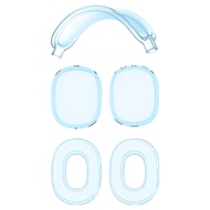 KODACHIEF 便攜式AirPods Max保護殼 TPU三重奏系列 3件組 1套 透明藍 + 純粹 AirPods Max 1代 / 2代