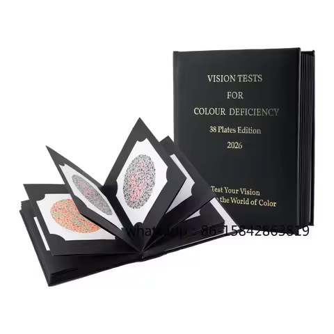 2025 New Edition Ishihara Book 38 Plates Optometry Color Blindness Color Deficiency Test Book HD Pat