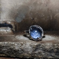 藍線石銀戒指