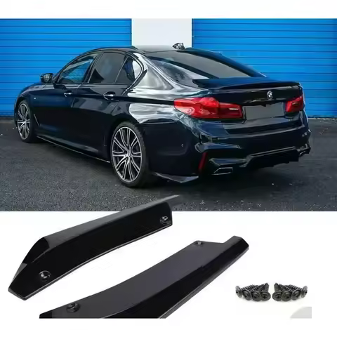 2PCS for G30 G20 F30 E90 Car Accessories Glossy Black Rear Bumper Diffuser Splitter Cover Side Canar