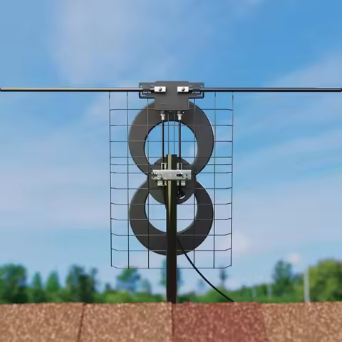 ClearStream 2V UHF VHF Multi-Directional TV Antenna 60 Mile Range 4K 8K UHD w/Reflector Mast