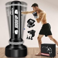 YORWHIN Heavy Punching Bag with Stand Adults Teens, 70' Freestanding Punching Bag with Boxing Gloves and Electric Air Pump, Women Men Standing Inflatable Boxing Bag for Training MMA Thai Fitness