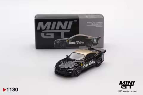 MINIGT 1130 1:64 Shelby GT500 Dragon Snake Concept Black/Gold Diecast Car Model In Stock Ready To Sh