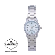 Casio Ladies' Standard Analog Silver Stainless Steel Band Watch LTPV002D-2B LTP-V002D-2B