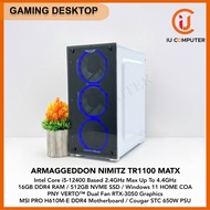 ARMAGGEDDON NIMITZ TR1100 MATX CUSTOMIZE GAMING INTEL CORE I5-12400 16GB RAM 512GB NVME SSD RTX3050 