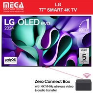 LG OLED77M4PSA 77" OLED EVO M4 4K SMART TV | Free WMT + $300 GROCERY VOUCHER REDEEM FROM LG