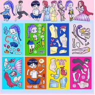 8Pcs Demon Hunters KPOP Face Puzzle Stickers with High Definition 3D Print