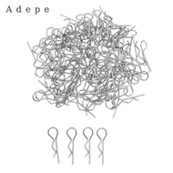 Adepe RC Accessories 1/10 Medium RC Car/Truck/Buggy Metal Body Clips - 100 Pieces 100pcs-Silver