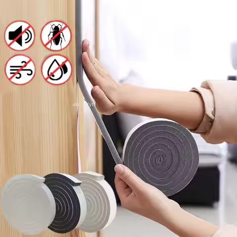 2M/Roll Door Window Sealing Strips Weather Stripping Self-Adhesive Sound-Proof Door Window Foam Tape