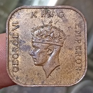 Koin Kuno Malaya (Malaysia) 1 Cent - George VI Tahun 1941
