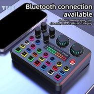 Professional Sound Card Live Sound Card Gaming Sound Card Sound Mixer for Karaoke Broadcast KTV Sing