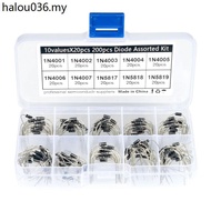 10 Specifications 200 Rectifier Diode Sets 1N4001-1N4007 1N5817-1N5819 Ready Stock