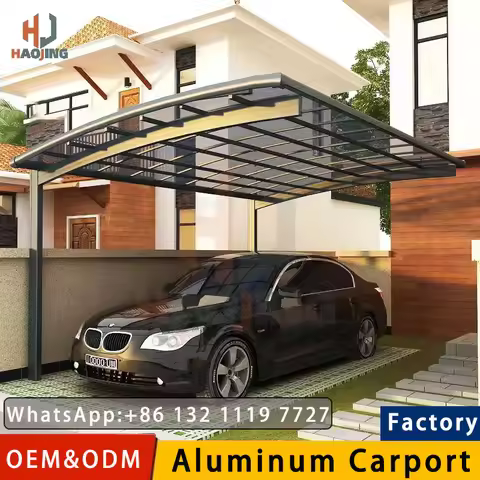 Car port Customized Aluminum gazebo carport voiture exterior 3x6 grey outdoor metal canopy shed gara