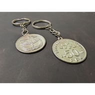 Malaysia 50 cents syilling keychain 1 pcs