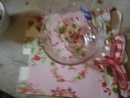 Sovenir pernikahan mangkok KACA BENING bok tali murah 50 PCS