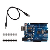 ATmega328P CH340G UNO R3 Board + USB Cable Compatible with Arduino (Color: Dark blue)